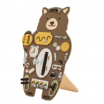 Manipulačná doska / Activity board Stand Medveď hnedá 80 cm x 52 cm so stojanom
